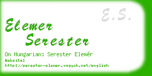 elemer serester business card